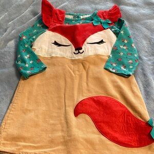 Emily Rose Teal and Red Fox Dress and Shirt set